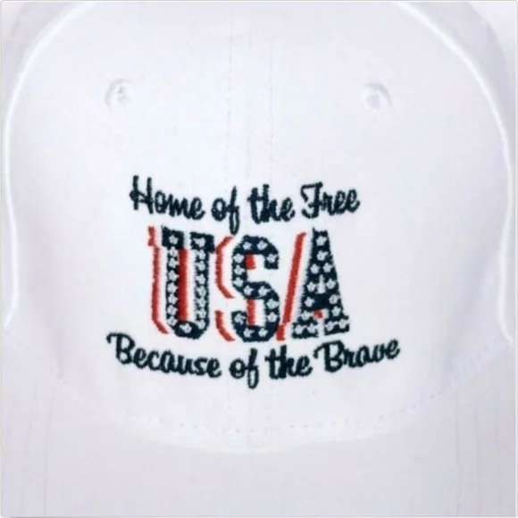 USA Home Of The Free Because Of The Brave Mens Hat - Picture 2 of 8